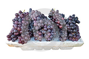 Grape fruit ripe cluster on foam tray