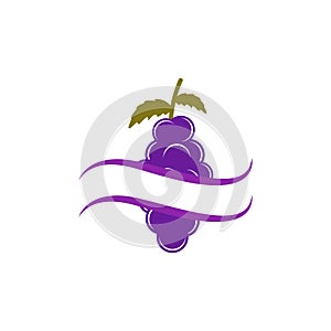 Grape fruit vector design template illustration