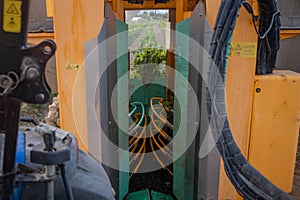 Grape harvest machinery photo