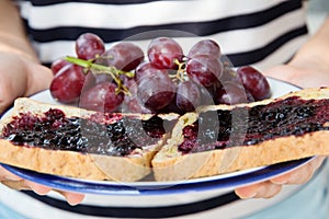 Grape jelly sandwich
