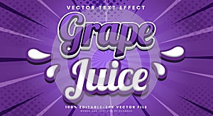 Grape Juice 3d editable text effect Template