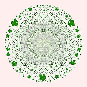 Grape Leaf Icon Mosaic Burst Spheric Cluster