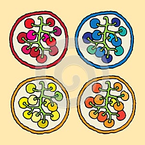 Grape medallions by sort photo