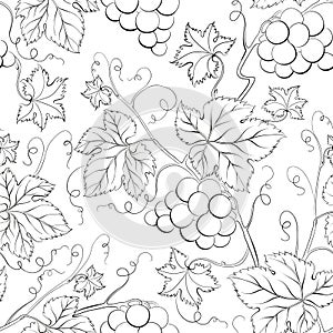 Grape Seamless Pattern.