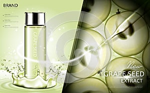 Grape seed extract cosmetic ads