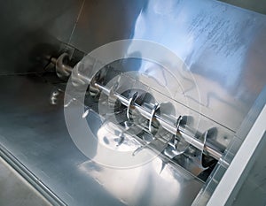 Grape sorter and press in winery