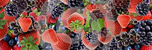 Grape Strawberry and blackberry background banner fruits and berry  vitamines healhy food vegan banner