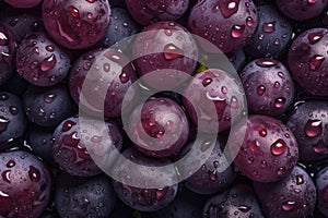 Grape water drops fruit. Generate Ai
