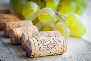 Grape and wine corks
