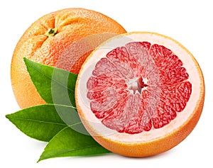 Grapefruit citrus fruit clipping path.