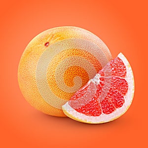 Grapefruit citrus fruit with slice