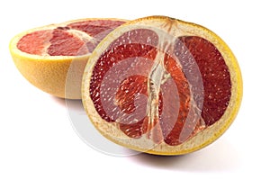 Grapefruit citrus fruit on white background