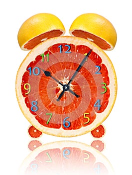 Grapefruit clock