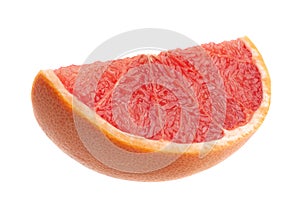 Grapefruit closeup on white