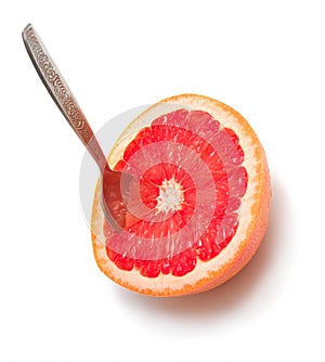 Grapefruit with the dessertspoon