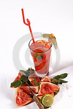 Grapefruit fresh juice photo