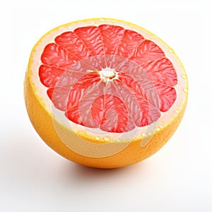 Vibrant Grapefruit On White Background With Color Gradients photo