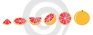 Grapefruit logo. Isolated grapefruit on white background