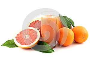 Grapefruit,orange and juice.