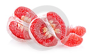 Fresh Grapefruit piece isolated on white background