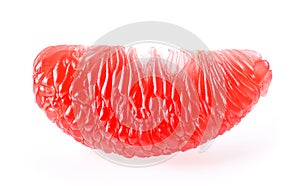 Grapefruit piece isolated on white background