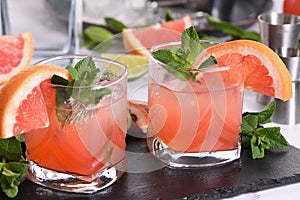 Grapefruit Pink Paloma with tequila