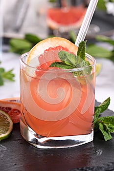 Grapefruit Pink Paloma with tequila