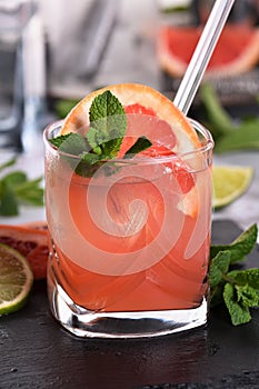 Grapefruit Pink Paloma with tequila