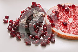 Grapefruit and pomegranate