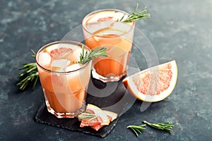 Grapefruit and rosemary refreshing drink