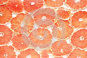 Grapefruit segments background