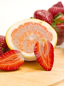 Grapefruit and strawberry