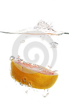 Grapefruit in water