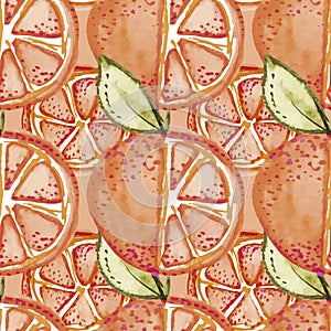 GRAPEFRUITS SEAMLESS PATTERN REPEAT TILE