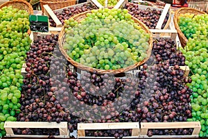 Grapes and basket