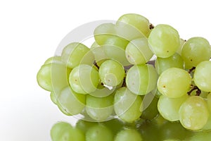 Grapes Closeup on White Plate