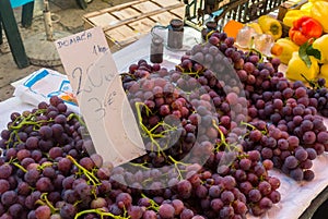 Grapes in Dubrovnik city market photo