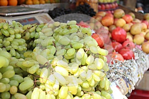 Grapes in fruit market