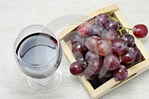 Grapes fruit and wine