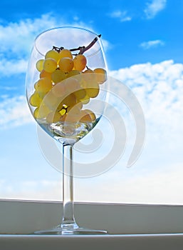 Grapes in a glass