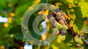 Grapes growing in southern Europe