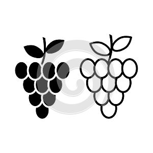 Grapes, icon vector.