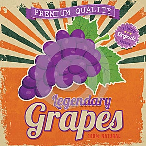 Grapes label poster