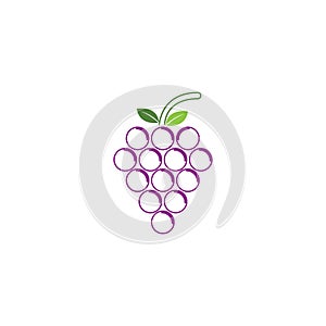 Grapes logo template vector icon illustration design.