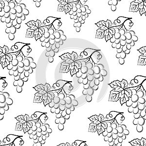 Grapes Pictograms Seamless