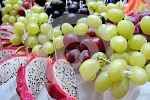 Grapes and pitahaya