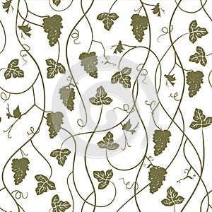 Grapes - repetitive seamless wallpaper, vector illustration photo