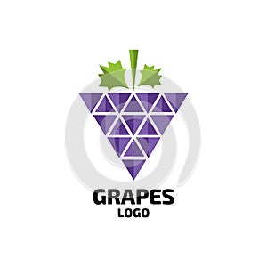 Grapes vector logo. Wine, vine logo. Grapes logo
