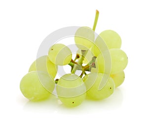 Grapes on white background