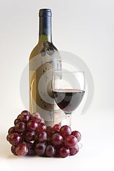 Grapes and wine photo